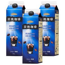 HAMAYA 炭燒無糖黑咖啡, 3個, 1L