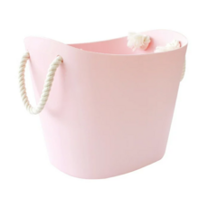 Hachiman Kasei 八幡化成 棉繩收納籃, M, 淺粉色, 1個