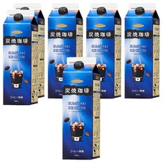 HAMAYA 炭燒無糖黑咖啡, 6個, 1L