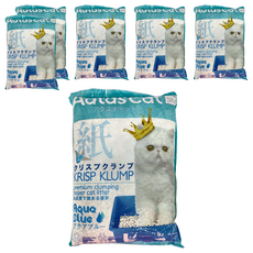 Aatas Cat 加冕貓 Krisp Klump 優質凝結紙貓砂 - 7L, 海洋藍, 6包