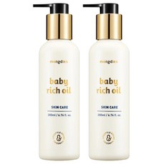 mongdies 葵花籽保濕寶寶按摩油, 6個月以上, 200ml, 2瓶
