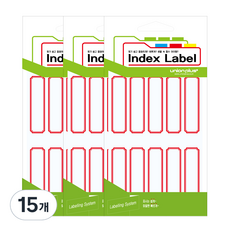 union plus 一般標籤紙 18 x 60 mm UL-2211, 紅色, 15個