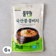 풀무원 국산콩 콩비지, 300g, 6개