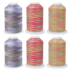 60支3合彩虹線3件組, 紅色系 + 黃色系 + 紫色系, 1400m, 2套