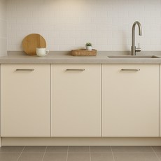 DEKOREA 家具水槽冰箱防水黏貼式貼膜 L號, 523號 白棕色