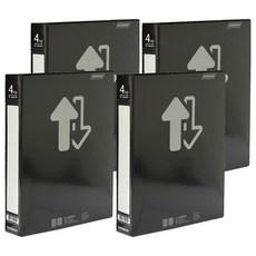 DaTaBanK 三田文具 VC可換封面4孔資料夾 TS04-1311 A4(32 x 28 x 4.5cm), 黑色, 4本
