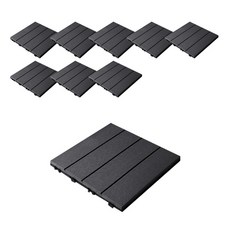 PAPA MADE DIY組裝式磁磚 9片, 黑色磨砂, 1個