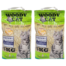 美克斯 WOODY CAT 松木砂, 5KG, 100% 純天然木纖維, FSC 與 PEFC 認證木材, 2包, Unscented