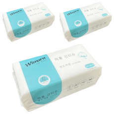 Wimarn 韓國洗臉巾 大(20 x 20cm), 平紋 白色, 3個