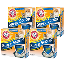 ARM&HAMMER 超凝結貓砂, 無香味, 99%低粉塵, 超強凝結力, 易於清潔, 6.35kg, 4盒