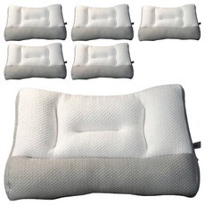 眠棉屋 護頸助眠枕, 白灰色, 6個