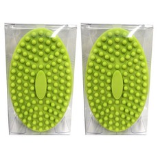 沐浴洗臉刷, 綠色, 2個, 1入