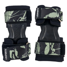 Lexports Fitness 勵動風潮 漫畫系列 重量訓練健身 皮革拉力帶, 騎士黑, 1個