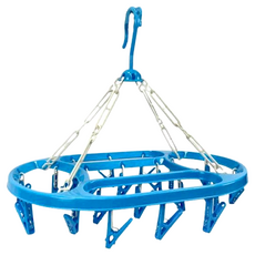 百貨 King 蘋果橢圓晒架 曬衣夾 20夾 台灣製, 藍色, 2個