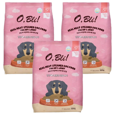 O Bli 噢 比利 犬用頂級機能軟飼料 關節保養配方, 專為挑嘴犬設計, 無麩質 無玉米 無小麥 無人工色素和香料, 雞肉, 900g, 3包