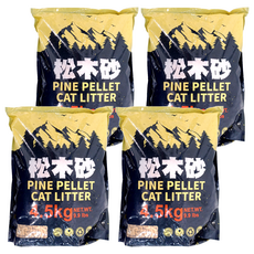 pet story 寵物物語 松木砂, 4.5kg, 4袋, 松木