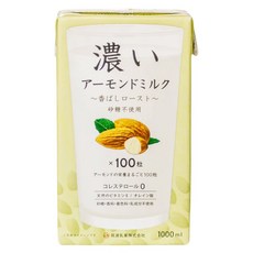 TSUKUBA 筑波乳業 杏仁飲 香濃烘烤風味 無糖, 1瓶, 1L