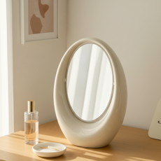 오레뉴 회전식 양면 탁상거울, 화이트