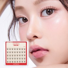 corinGco TOKTOKHARA 免膠假睫毛 Cherry Coke 10mm, 黑色, 1個