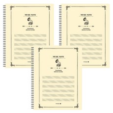 morning glory 6000 精裝線圈音樂樂譜筆記本, 3本, 顏色隨機