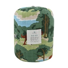 little unicorn 純棉四層紗布毯 被子 輕柔透氣 柔軟舒適, 加大(183 x 152cm), 侏儸紀公園