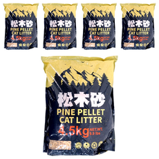 pet story 寵物物語 松木砂, 4.5kg, 5袋, 松木