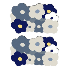 軟式珪藻土踏墊, 小花藍, 2個