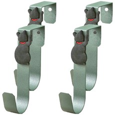 貓咪造型門後掛勾 金屬材質, 灰豆綠, 4個