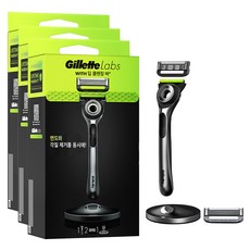 질레트랩스 정품 딥클렌징바 면도기 핸들1입 + 면도날2입 세트, 3세트