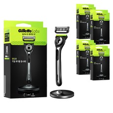 gillettelabs 深層潔淨皂刮鬍刀+刀片+磁吸底座, 5個