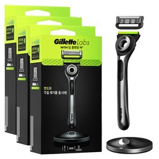 gillettelabs 深層潔淨皂刮鬍刀+刀片+磁吸底座, 3個