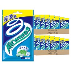 Airwaves 超涼無糖口香糖 超值包，極致嗆涼口感，清新提神, 62g, 20包