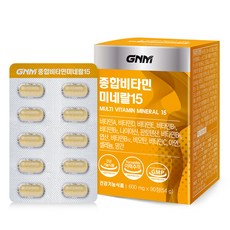 GNM 자연의품격 종합비타민 미네랄15, 90정, 1개