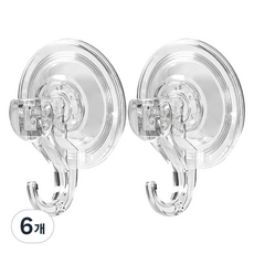 World Clean 吸盤式掛鉤, 單一顏色, 6個