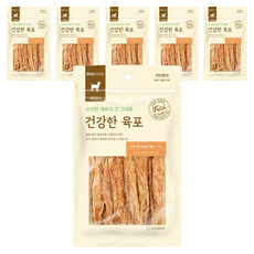 굿데이 강아지 건강한 육포, 건조 닭가슴살 육포, 100g, 6개 건조 닭가슴살 육포, 100g, 6개