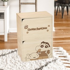 收納王妃 蠟筆小新雙層櫃 郊遊餅乾 2層, 混合色, 1件