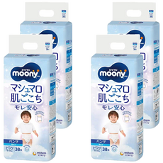 滿意寶寶日本版 頂級超薄褲型尿布 男童款 12~22kg, XL, 152片