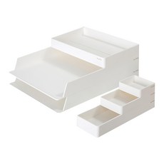 deLi 得力 NU SIGN 桌面收納盒6件組 ENS001, 淨白色, 1組