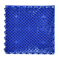 新生活家 波浪浴室排水墊 12入, 30 x 30 x 1.2cm, 藍色