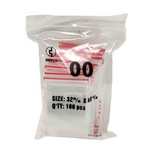 仁太塑膠 PE透明夾鏈袋 有紅線 00號袋 保存期限:10年, 40 x 32 x 0.04mm, 100個裝, 10包