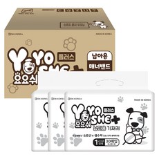 YOYOSHE 狗狗公犬用大容量Plus尿布 1階段, 迷你, 30入, 3個