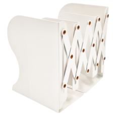 FANCY LIFE 收納伸縮書架, 白色, 19.5 x 15cm