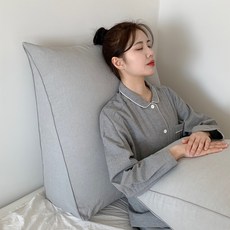 집앤콕 삼각 등받이 쿠션 캔버스, 그레이