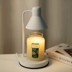 The Sweet Mono 融蠟燈 + Yankee Candle 大蠟燭 + 燈泡 2入組, 潔淨棉花, 白色