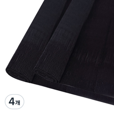 마다꾸미 주름 구김지 28 블랙, 50 x 250 cm, 4개