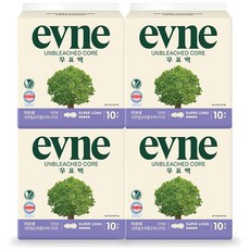 evne Core超長衛生棉 翼型, 4組, 10入, 夜用型(43cm)