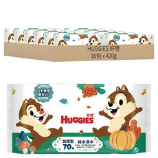 HUGGIES 好奇 奇奇蒂蒂加厚型純水嬰兒濕巾, 420g, 1包, 16包
