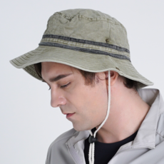 A-Flow 棉質水洗 Boonie 帽子登山叢林帽蹦極漁夫帽, 灰橄欖