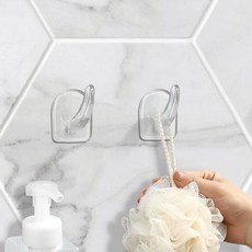 TheLiving 초강력 일체형 후크 걸이, 투명, 10개