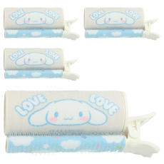 beautyhome 三麗鷗大耳狗喜拿愛心髮根蓬鬆髮夾, 4個, 象牙白 + 白色